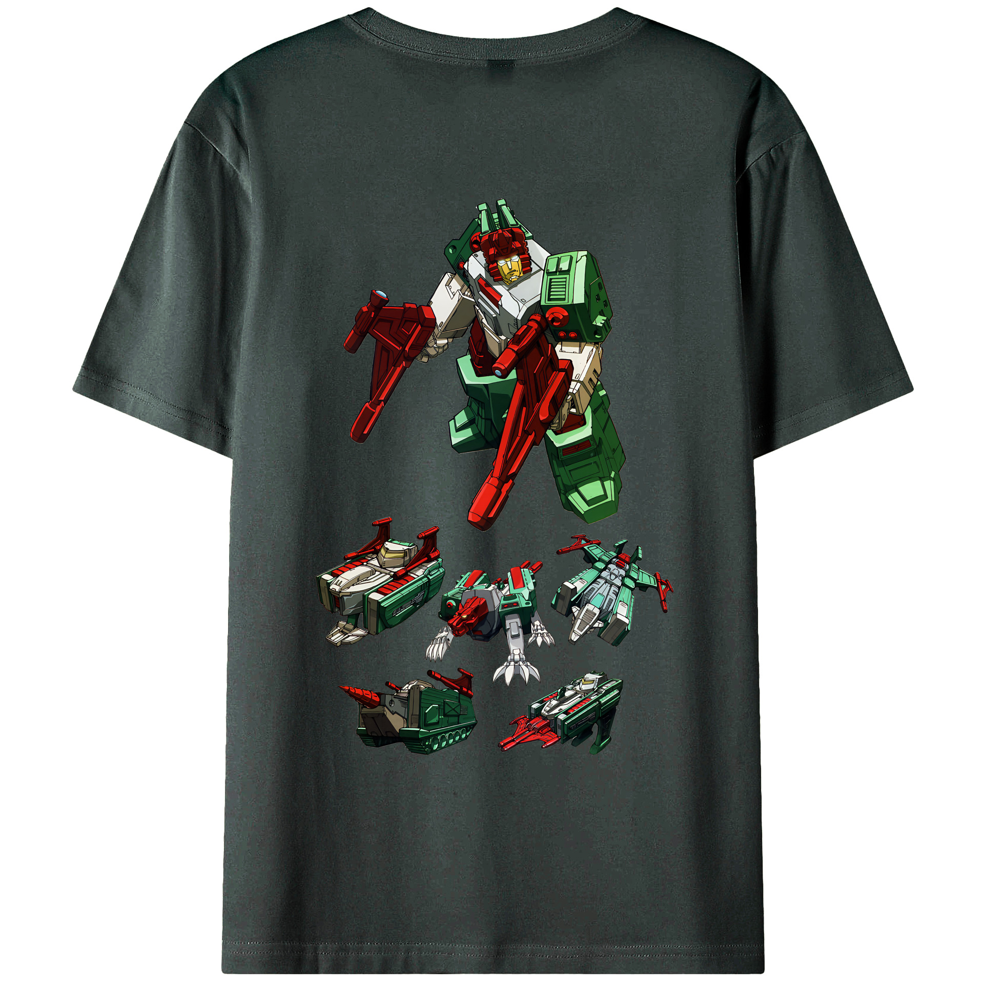 （画像用） Transformers トランスフォーマー 綿100％ メンズ半袖Tシャツ（バックプリント） 通気性